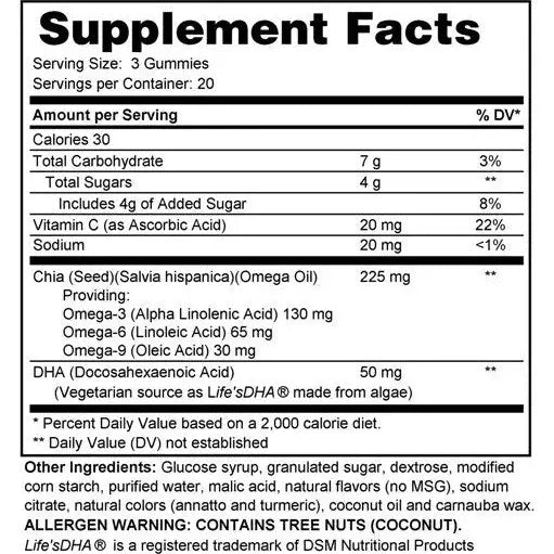 Omega Gummies (3/6/9 Plus DHA)